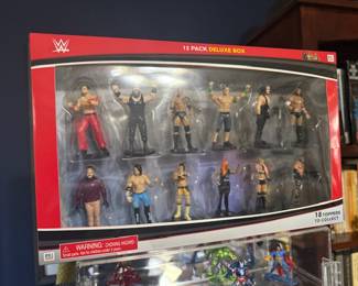 World, wrestling action, figures
