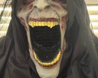 Halloween decor, sucks the soul out of the girl