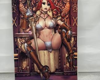 RED SONJA #28 RYAN KINNAIRD 616 Virgin Variant Throne Set LTD 350 COA