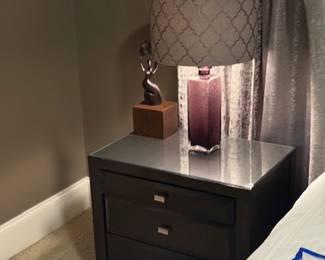 Pair of matching three drawer night tables