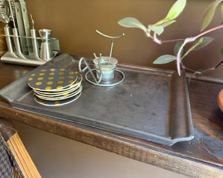 Serving tray and coasters