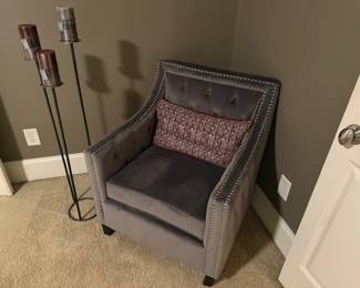 Trio of tall, candlesticks