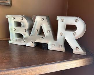 Lighted bar sign