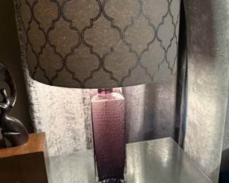 Table lamps with a stunning purple base