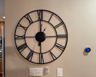 Large metal clock