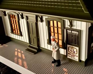 Railroad station depot O scale model