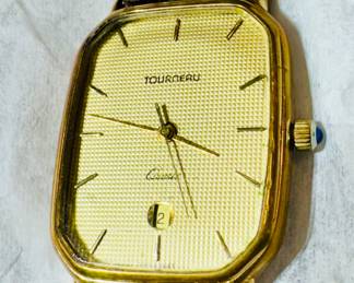 Tourneau “tank” dinner watch, 7 jewel quartz