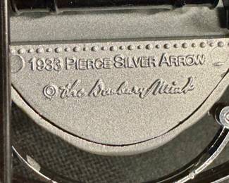 1933 Pierce Silver Arrow, 1/24 scale diecast model from the Danbury mint with rare blue interior