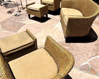 Pier1 Imports 6-pc Rattan Set w/Cushions ***Recommended use for Arizona room or covered patio. Not recommended to leave in open outdoor conditions.