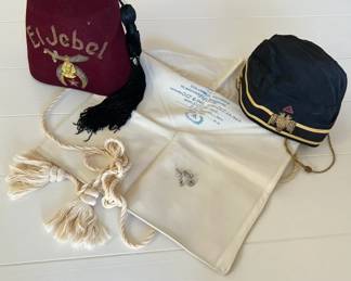 Various items associated with Masonic organizations