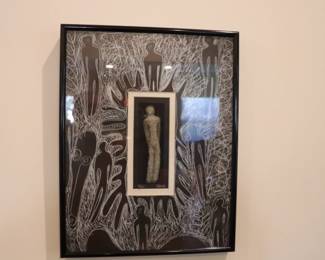 Ralph Prata Carved Concrete Wall Sculpture