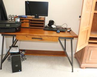 Pottery Barn Sawhorse Wood & Metal Desk