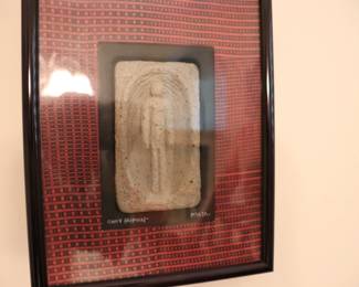 Ralph Prata Carved Concrete Wall Sculpture