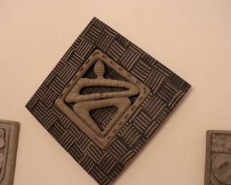 Ralph Prata Carved Concrete Wall Sculpture