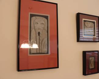 Ralph Prata Carved Concrete Wall Sculpture