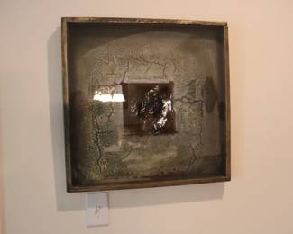 Tom Kirby painting Original Art with Blown Glass