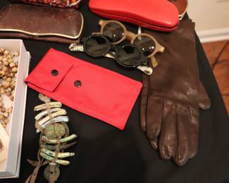 leather cashmere Lined Gloves