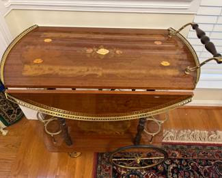 Elegant serving cart