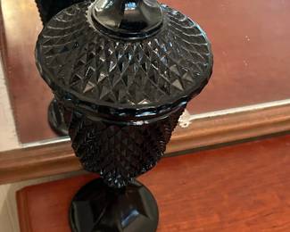 Black Glass Apothecary Jar
