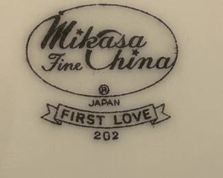 Mikasa Fine China in the "First Love" Pattern