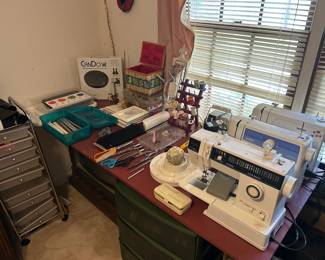 Multiple Sewing Machines and Sewing Accessories