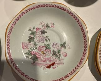 Calyx Ware Floral Oriental Pattern Saucer