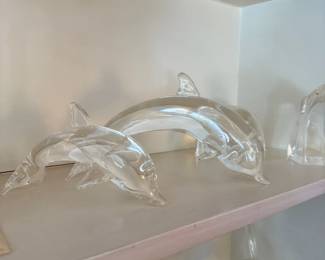crystal dolphin figurines