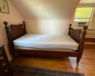 mahogany twin 4 poster bed