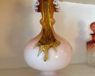 Peach custard crimped top pitcher