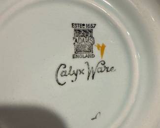 Calyx Ware Floral Oriental Pattern Saucer
