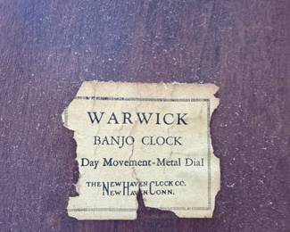 Warwick Banjo Clock