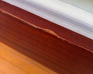 twin mahogany bed