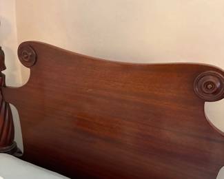 twin mahogany bed