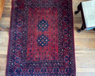hand knotted wool area rug