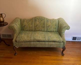 vintage green kittinger sofa