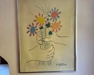 "Bouquet of Peace" a lithograph by Pablo Picasso