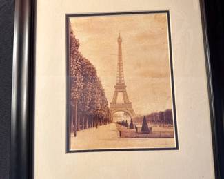 framed Eiffel Tower print by Cristin Atria