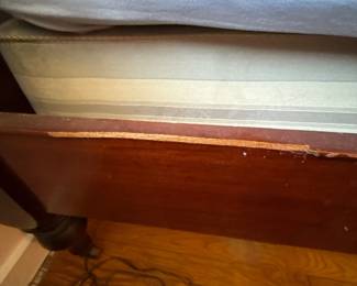 twin mahogany bed