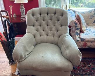 tufted armchair