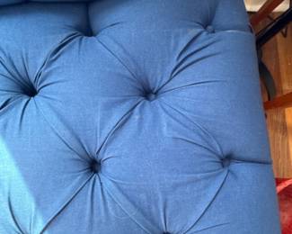 Blue Tufted Chaise Lounge