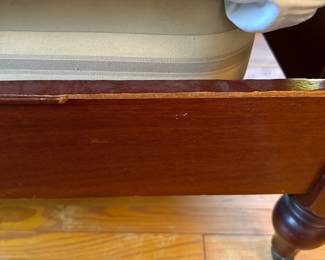 twin mahogany bed