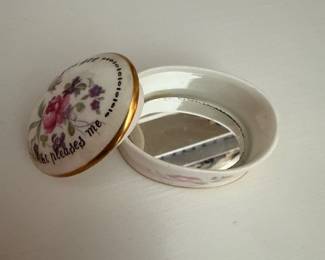 Crown Staffordshire Fine Bone China trinket box