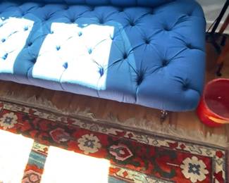 Blue Tufted Chaise Lounge