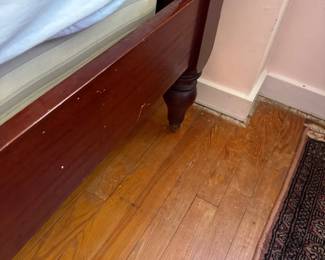 twin mahogany bed