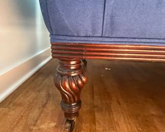 Blue Velvet Tufted Chaise Lounge