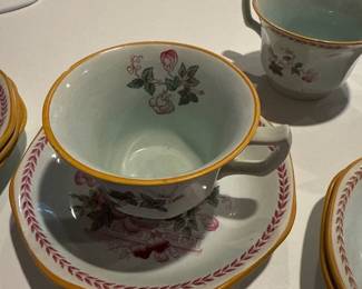 Calyx Ware Floral Oriental Pattern Tea Cup