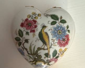 Aynsley Cottage Garden Heart shaped lidded trinket box
