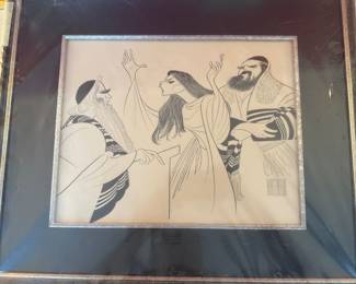 "The Dybbuk" lithograph by Al Hirschfeld