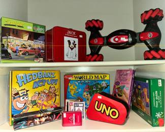CLOSET FULL OF TOYS, GAMES, PUZZLES