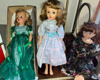 LEFT: IDEAL "REVLON" DOLL w/ BOX. MIDDLE - IDEAL DOLL. RIGHT - ALEXANDER DOLL
